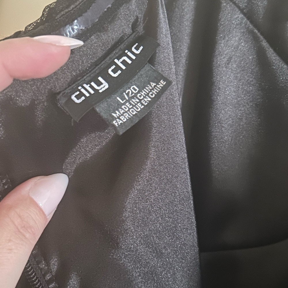 City Chic Antonia Strapless Black Dress - Picture 3 of 5